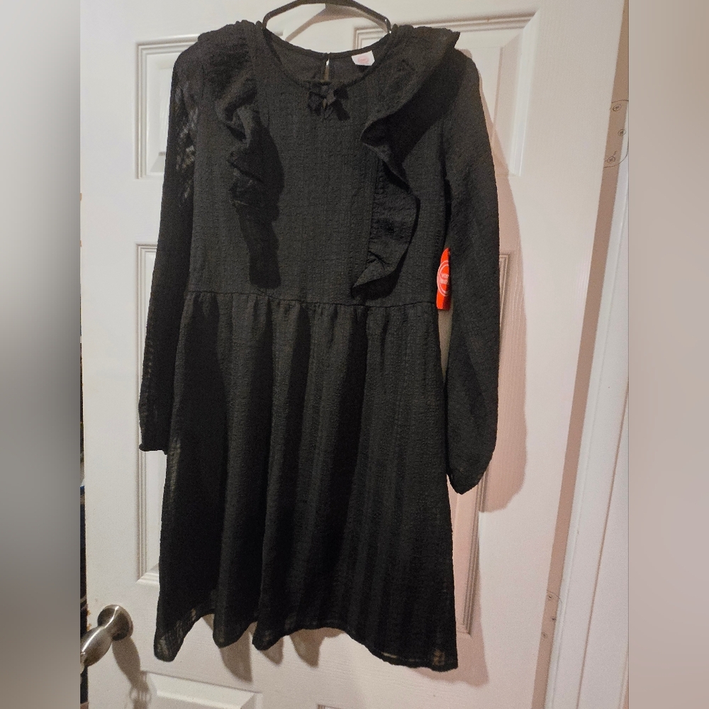 RUFFLE DRESS for girls size XXL/2XG (18) black